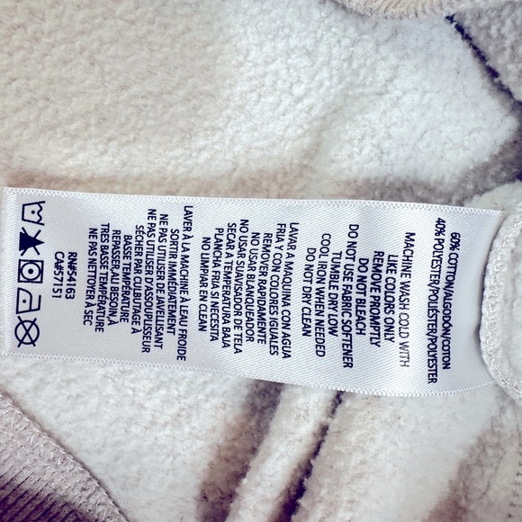 Calvin Klein off White Cropped Hoodie - Picture 5 of 10